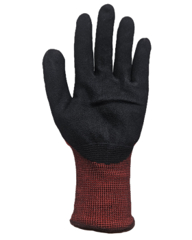 SUPER WORKER REDCUT F Polyethylen-Feinstrickhandschuhe, gesandete Nitrilschaumbeschichtung